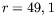 $ r=49,1$