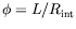 $ \phi =
L/R_{\text{int}}$