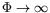 $ \Phi \rightarrow \infty$